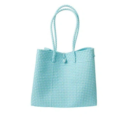 Sarah Stewart The Maxi Ella Handwoven Tote In Blue