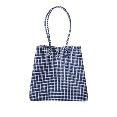 Sarah Stewart The Maxi Ella Handwoven Tote In Blue