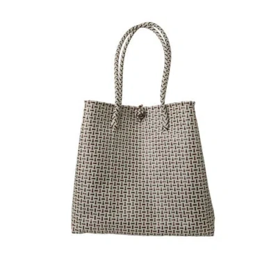 Sarah Stewart The Maxi Ella Handwoven Tote In Gray
