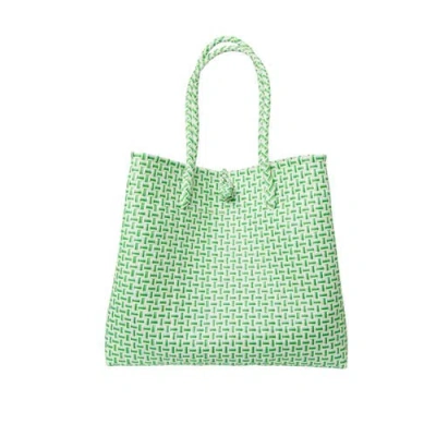 Sarah Stewart The Maxi Ella Handwoven Tote In Green