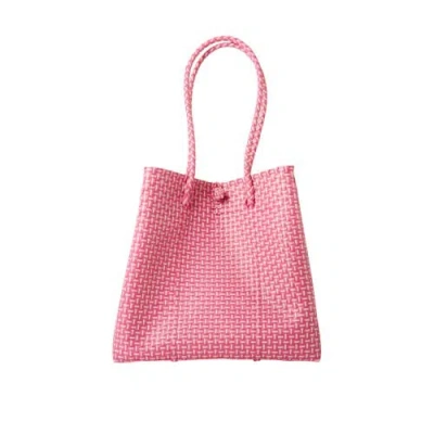 Sarah Stewart The Maxi Ella Handwoven Tote In Pink