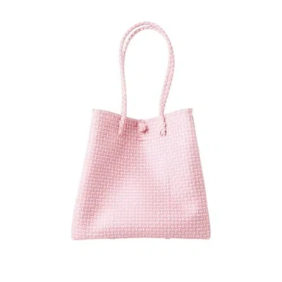 Sarah Stewart The Maxi Ella Handwoven Tote In Pink