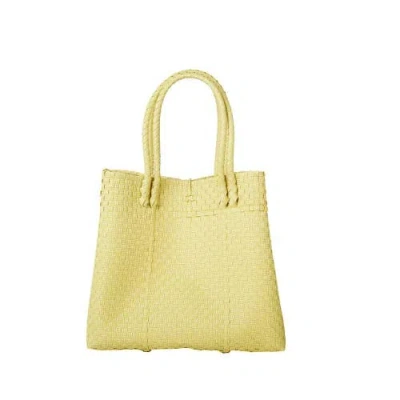 Sarah Stewart The Maxi Piper Handwoven Tote Recycled Plastic In Green