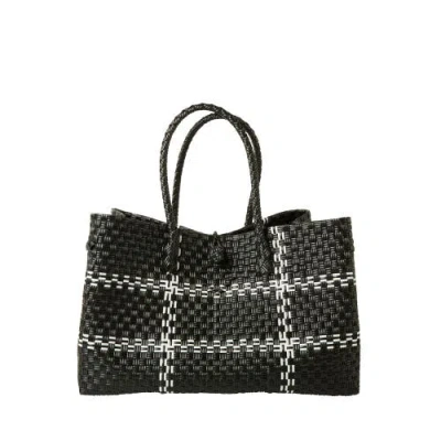 Sarah Stewart The Midi Piper Handwoven Tote Recycled Plastic In Orange