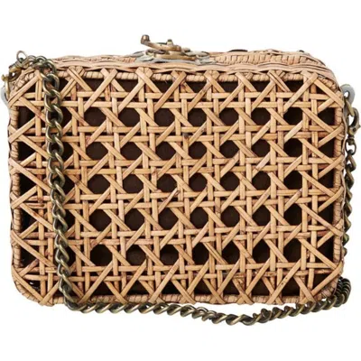 Sarah Stewart The Waverly Wicker Handbag In Orange
