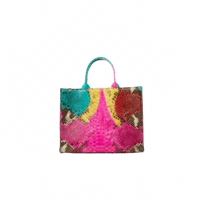 Sarah Stewart Women's Adelaide Leather Handbag In Hot Pink Multi