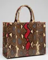 Sarah Stewart Women's Adele Python Bag In Red Multi In Brown