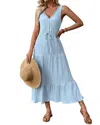 Sarah Woodz Midi Dress In Blue
