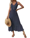 Sarah Woodz Midi Dress In Blue