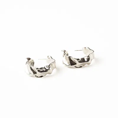 Sarahbijoux Women's Silver Large Crisp Hoops In Metallic