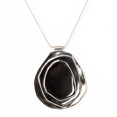 Sarahbijoux Women's Silver Lava Necklace