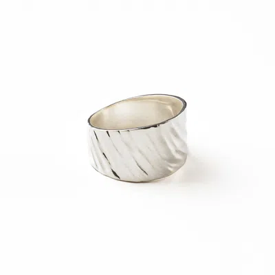 Sarahbijoux Women's Silver Lava Ring