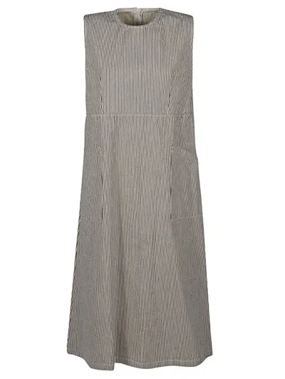 SARAHWEAR BROWN COTTON GARDENER DRESS