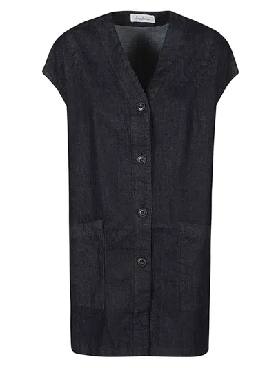 SARAHWEAR NAVY BLUE LONG VEST