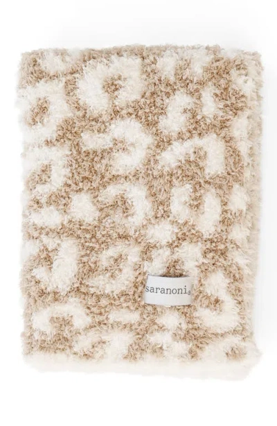 Saranoni Bamboni Mini Blanket In Brown