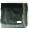 Saranoni Faux Fur Recieving Blanket In Green
