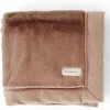 Saranoni Faux Fur Recieving Blanket In Pink