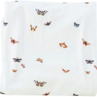 Saranoni Minky Print Swaddle In White