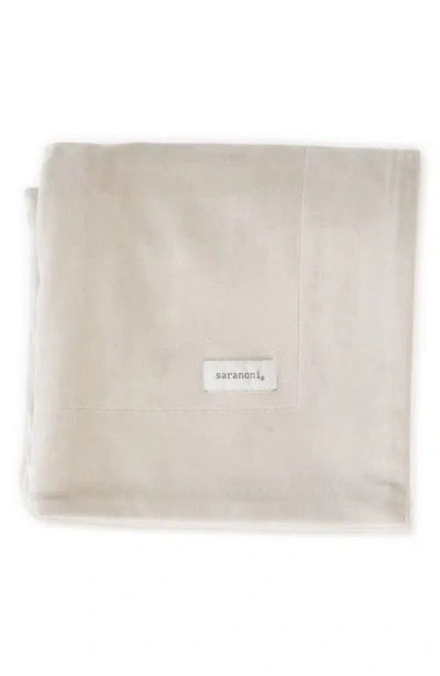 Saranoni Minky Stretch Blanket In White