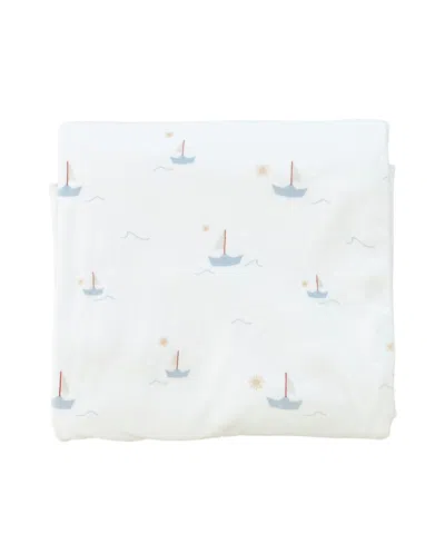 Saranoni Minky Stretch Luxe Swaddle In White