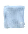 Saranoni Waffle Knit Blanket In Blue