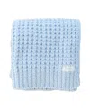 Saranoni Waffle Knit Receiving Blanket In Blue