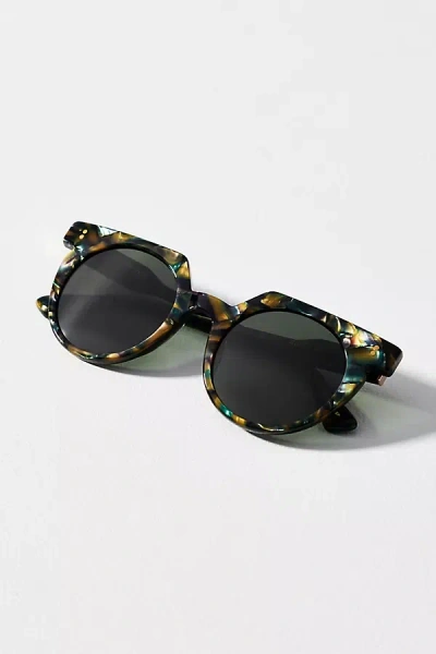 Sardine Abalone Rizz Round Sunglasses In Green