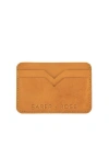 Sarep + Rose 5 Compartment Card Holder Wallet In Camel