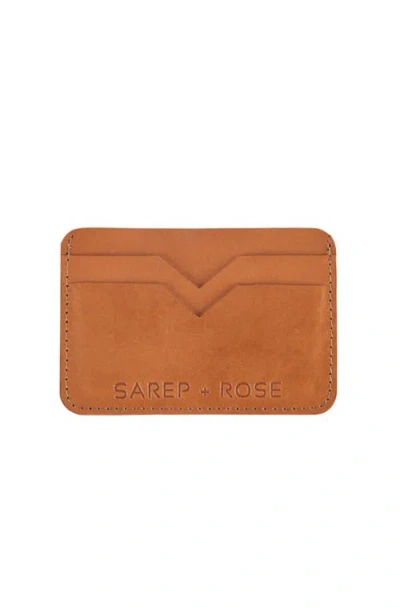 Sarep + Rose 5 Compartment Card Holder Wallet In Cinnamon Brown
