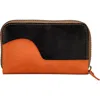 Sarep + Rose Clutch 's' Large Zip-around Crossbody Wallet Bag In Cinnamon Brown