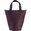 Sarep + Rose Sara Mini Leather Tote Bag In Deep Purple