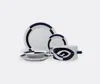 Sargadelos Tableware White&black&blue Uni In White&black&blue