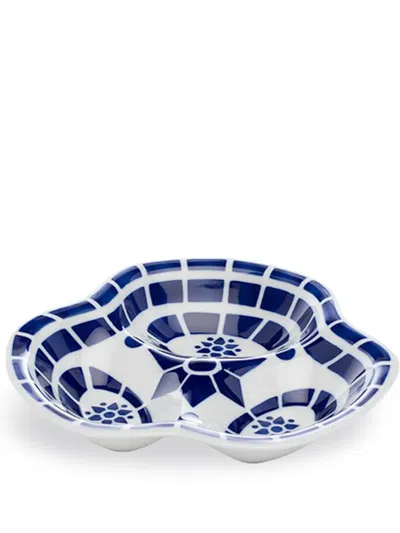 Sargadelos Three Sauces Tray In Blue