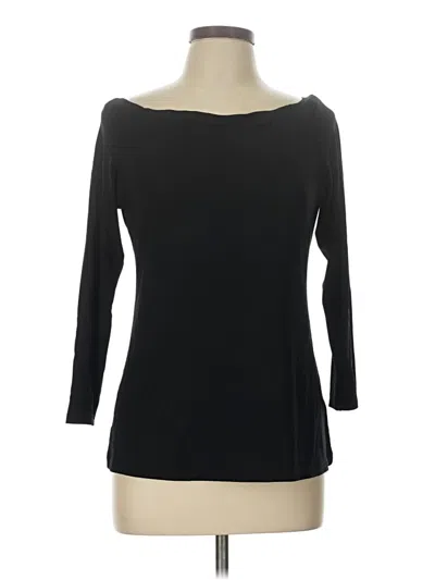 Pre-owned Sarin Mathews 3/4 Sleeve Top Black Boatneck Tops