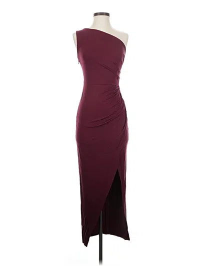 Pre-owned Sarin Mathews Cocktail Dress In Burgundy