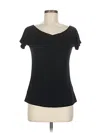 Sarin Mathews Short Sleeve Top Black Sweetheart Neckline Tops In Black