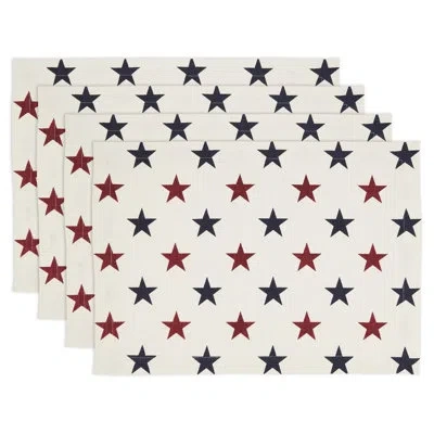 Saro 100% Cotton No Pattern Rectangle Placemat In Multi