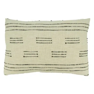 Saro 100% Cotton Throw Pillow Cover & Insert In Pillow Cover Only - No Insert