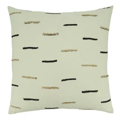 Saro 100% Cotton Throw Square Pillow Cover In Pillow Cover Only - No Insert