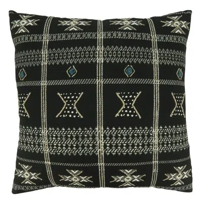 Saro 100% Cotton Throw Square Pillow Cover In Pillow Cover Only - No Insert