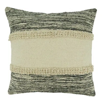 Saro 100% Cotton Throw Square Pillow Cover In Pillow Cover Only - No Insert