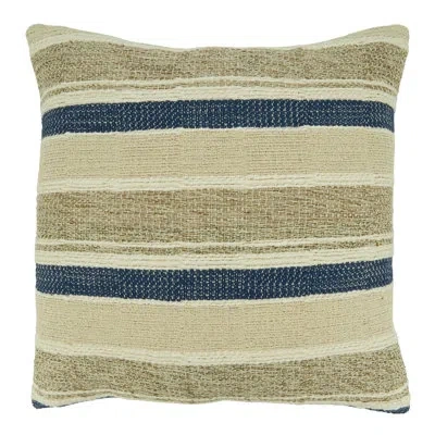 Saro 100% Cotton Throw Square Pillow Cover In Pillow Cover Only - No Insert