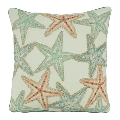 Saro 100% Cotton Throw Square Pillow Cover In Pillow Cover Only - No Insert