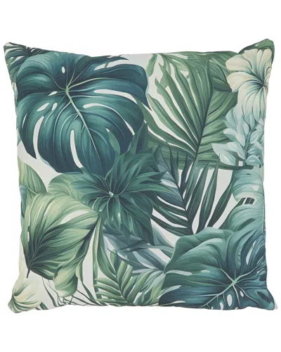 Saro 2361-pillow  Outdoor Polyester Square Pillow In Green