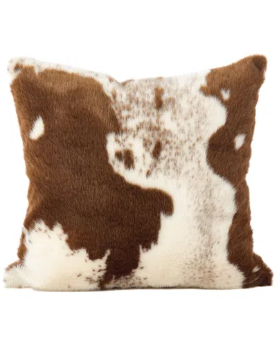 Saro 471-pillow  Everyday Polyester Square Pillow In Brown