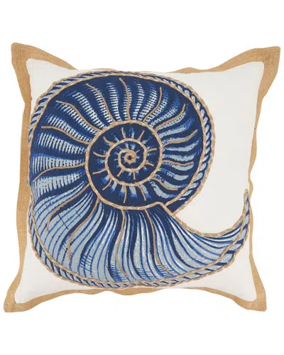 Saro 5434-pillow  Nautical Down Square Pillow In White