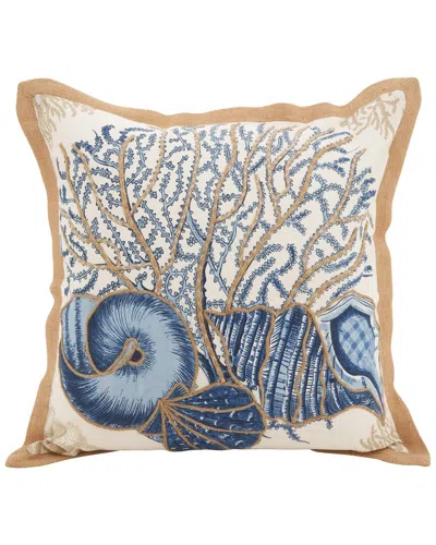 Saro 5436-pillow  Nautical Down Square Pillow In Neutral