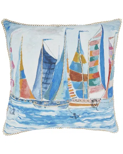Saro 761-pillow  Outdoor Polyester Square Pillow In Animal Print