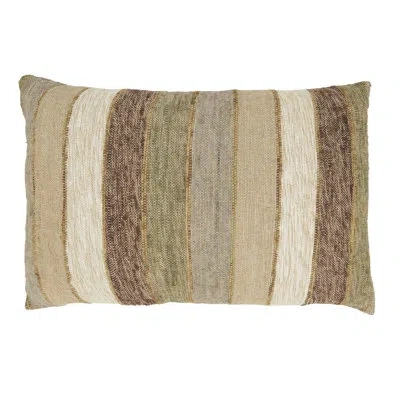 Saro Abelia Collection Throw Pillow In Brown;beige