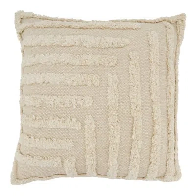 Saro Adelaide Collection Cotton Throw Pillow In Polyester
